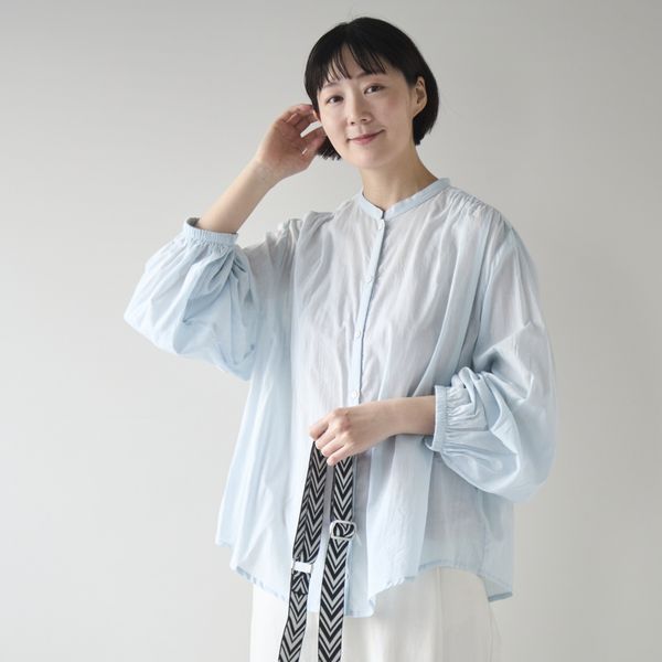 Kilka×kapuwa/風が通るなめらかモスリンブラウス